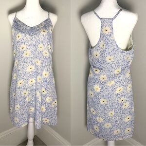 Socialite Blue Daisy Racerback Summer Sundress Mini Dress Women Medium